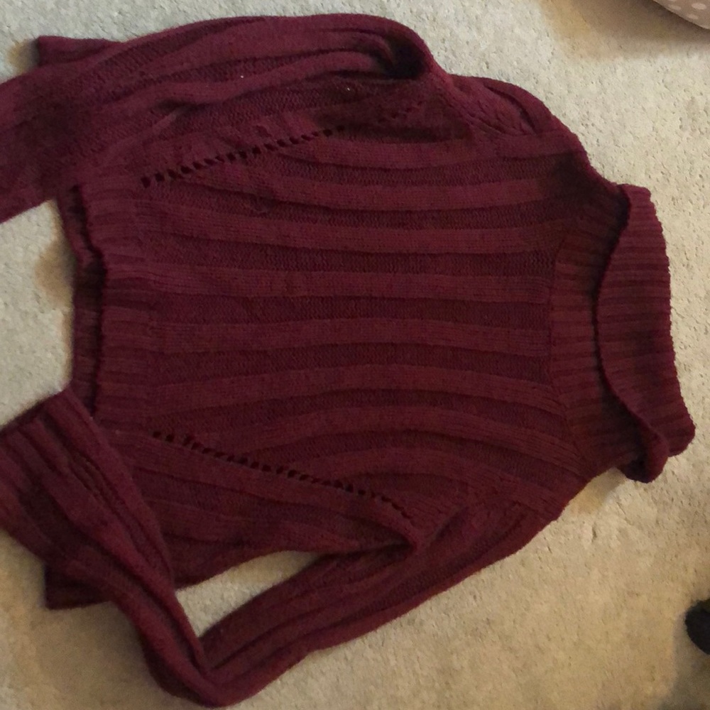 Maroon turtleneck sweater